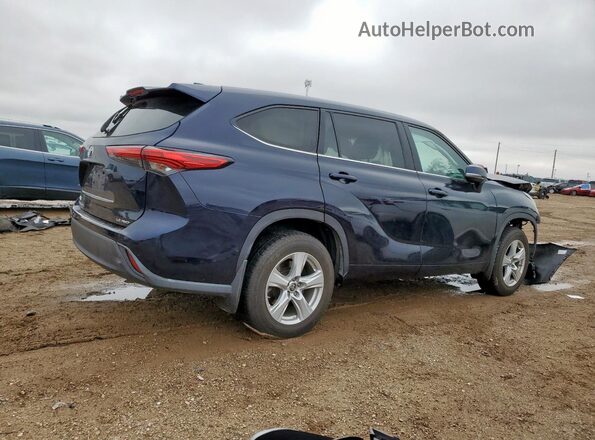 5TDBZRBH8LS042987 2020 TOYOTA HIGHLANDER Blue Rear right