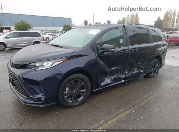 5TDCSKFC0SS159623 2025 TOYOTA SIENNA Blue Առջևի ձախ երեք քառորդ տեսարան