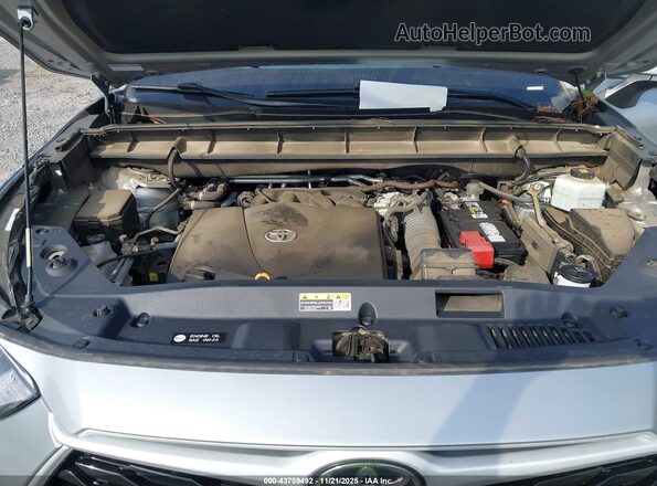 5TDCZRAH8LS504468 2020 TOYOTA HIGHLANDER Silver Вид ззаду