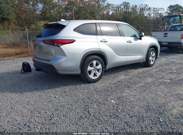 5TDCZRAH8LS504468 2020 TOYOTA HIGHLANDER Silver Задня права чверть