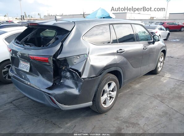 5TDCZRAH8LS508729 2020 TOYOTA HIGHLANDER Gray Rear right