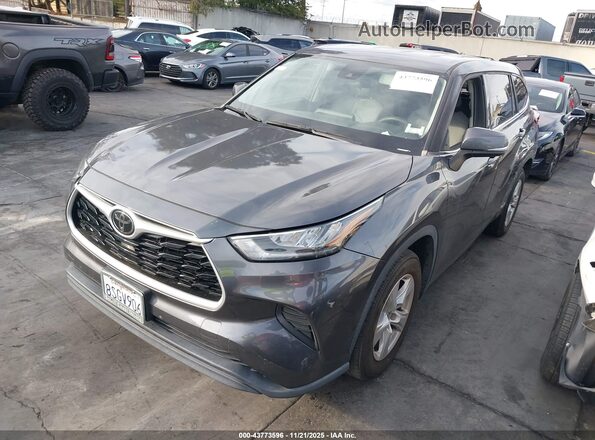 5TDCZRAH8LS508729 2020 TOYOTA HIGHLANDER Gray Front left