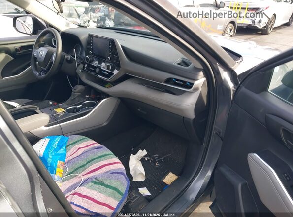 5TDCZRAH8LS508729 2020 TOYOTA HIGHLANDER Gray Front interior view