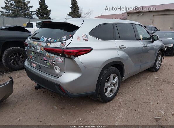 5TDCZRBH4LS515885 2020 TOYOTA HIGHLANDER Silver Tył prawy