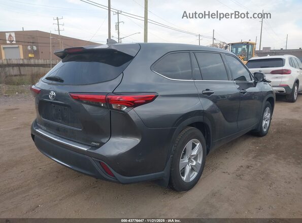 5TDCZRBH8LS023439 2020 TOYOTA HIGHLANDER Gray Задня права чверть