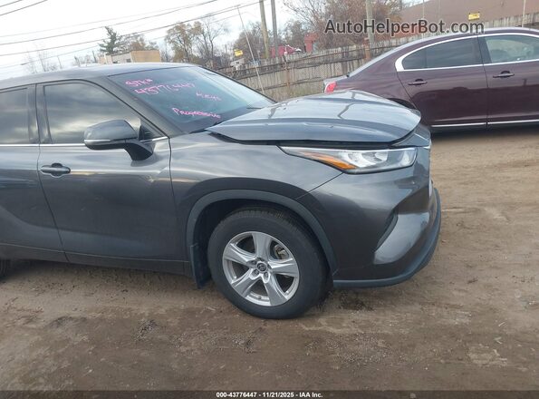 5TDCZRBH8LS023439 2020 TOYOTA HIGHLANDER Gray Вид задньої частини салону