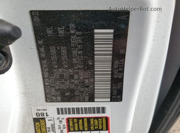 5TDDRKEC5NS133153 2022 TOYOTA SIENNA White Widok naklejki z numerem VIN