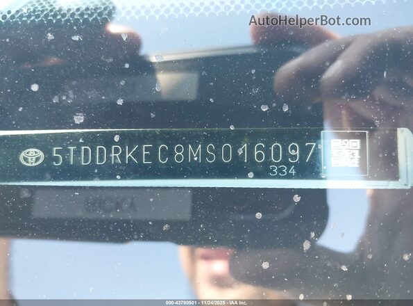 5TDDRKEC8MS016097 2021 TOYOTA SIENNA White Շարժիչի բաժամունքի տեսք