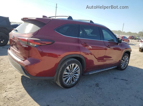 5TDFARAH2RS535857 2024 TOYOTA HIGHLANDER HYBRID Red Задня права чверть