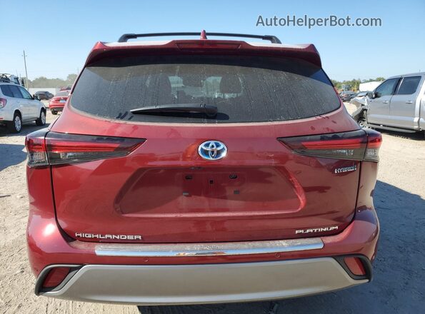 5TDFARAH2RS535857 2024 TOYOTA HIGHLANDER HYBRID Red Вид ззаду
