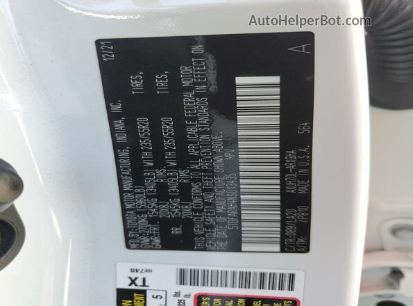 5TDFARAH4NS013435 2022 TOYOTA HIGHLANDER HYBRID White 