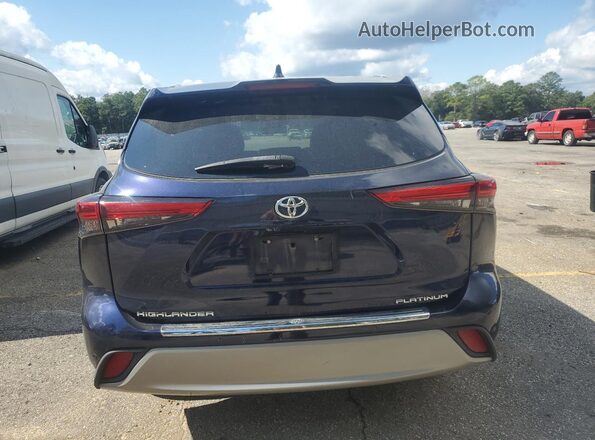 5TDFZRAH3LS030054 2020 TOYOTA HIGHLANDER Blue Vista trasera