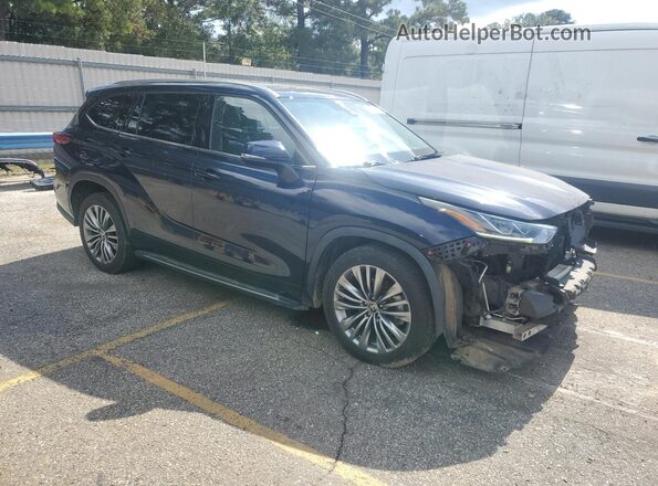 5TDFZRAH3LS030054 2020 TOYOTA HIGHLANDER Blue Delantero derecho