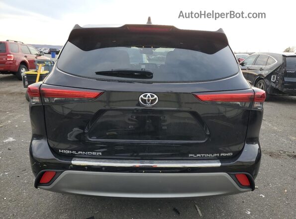 5TDFZRBH3LS047953 2020 TOYOTA HIGHLANDER Black Rear view