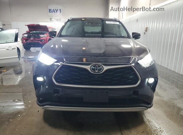 5TDFZRBH4LS044883 2020 TOYOTA HIGHLANDER Black Front view