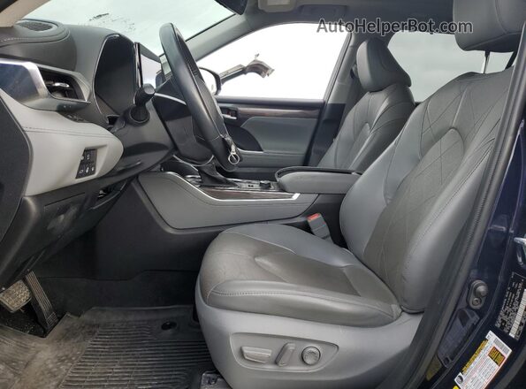 5TDFZRBH5NS210461 2022 TOYOTA HIGHLANDER Blue Вид салону спереду