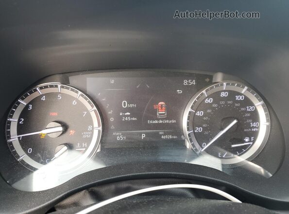 5TDFZRBH5NS210461 2022 TOYOTA HIGHLANDER Blue Вид щитка приладів