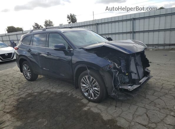 5TDFZRBH5NS210461 2022 TOYOTA HIGHLANDER Blue Передня права чверть