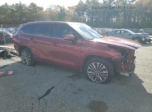 5TDFZRBH8LS039038 2020 TOYOTA HIGHLANDER Red Delantero derecho