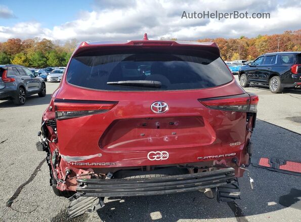 5TDFZRBH8LS039038 2020 TOYOTA HIGHLANDER Red Vista trasera