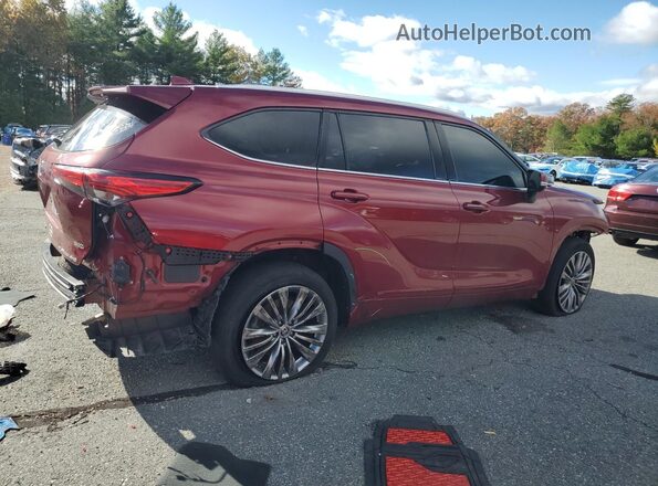 5TDFZRBH8LS039038 2020 TOYOTA HIGHLANDER Red Trasero derecho