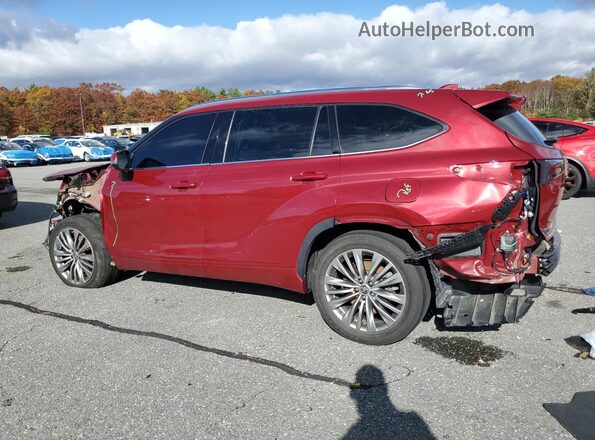 5TDFZRBH8LS039038 2020 TOYOTA HIGHLANDER Red Trasero izquierdo