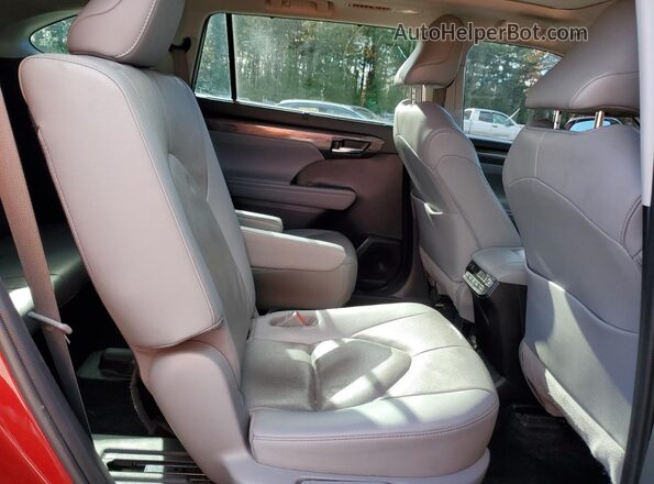 5TDFZRBH8LS039038 2020 TOYOTA HIGHLANDER Red Vista interior trasera