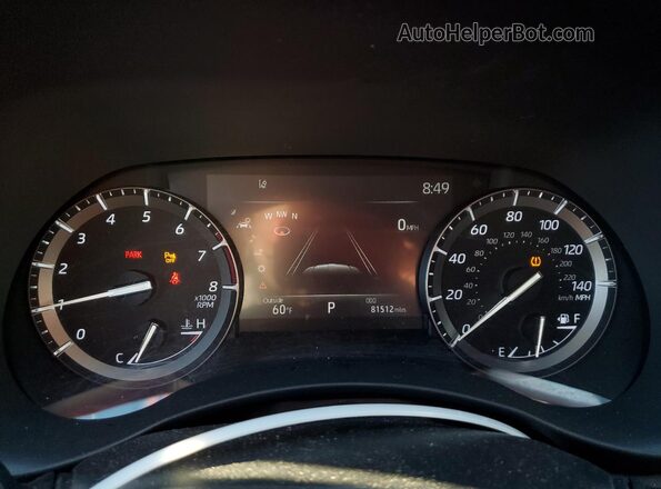 5TDFZRBH8LS045678 2020 TOYOTA HIGHLANDER Red Instrument cluster view
