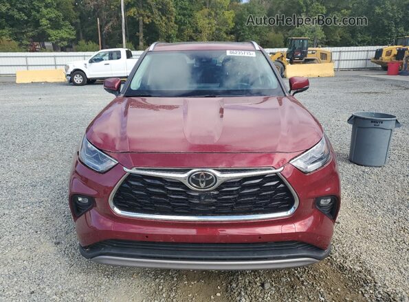5TDFZRBH8LS045678 2020 TOYOTA HIGHLANDER Red Front view