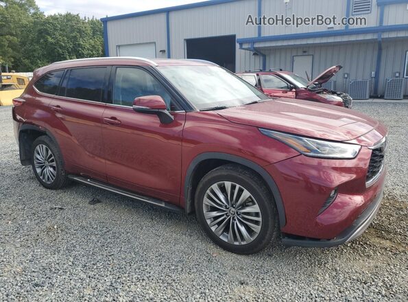 5TDFZRBH8LS045678 2020 TOYOTA HIGHLANDER Red Front right
