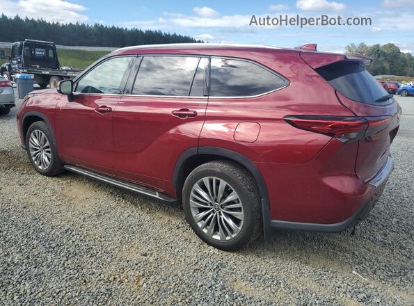 5TDFZRBH8LS045678 2020 TOYOTA HIGHLANDER Red Rear left