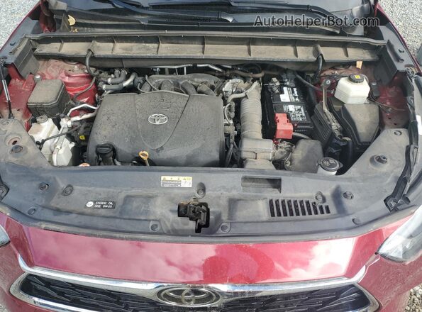 5TDFZRBH8LS045678 2020 TOYOTA HIGHLANDER Red Engine compartment view