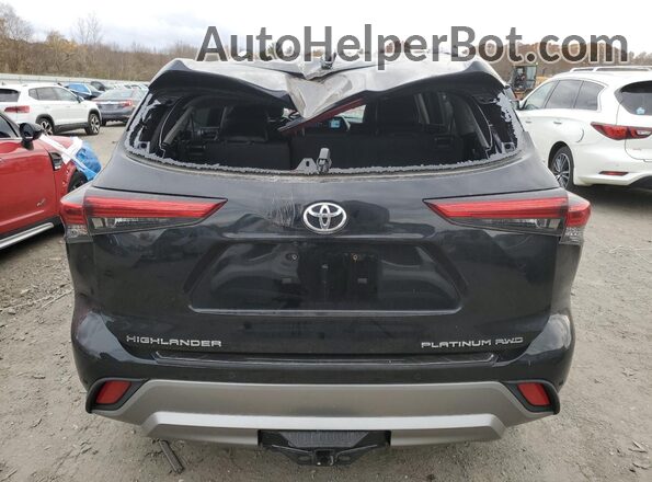 5TDFZRBH8NS182445 2022 TOYOTA HIGHLANDER Черный Вид сзади