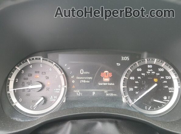 5TDFZRBH8NS182445 2022 TOYOTA HIGHLANDER Черный Вид щитка приборов