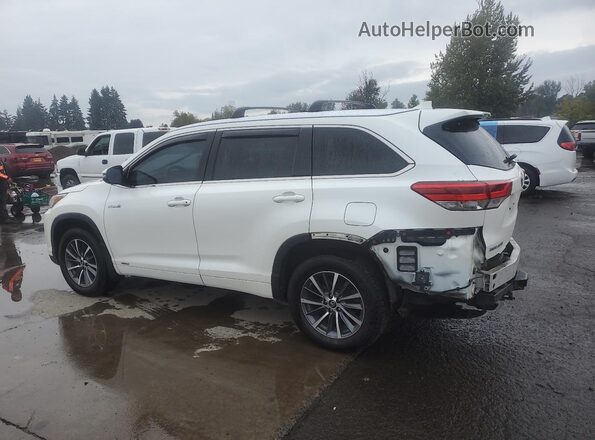 5TDJGRFH1JS045884 2018 TOYOTA HIGHLANDER HYBRID White Rear left