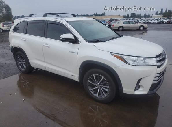 5TDJGRFH1JS045884 2018 TOYOTA HIGHLANDER HYBRID White Front right