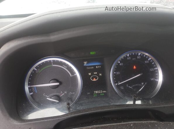 5TDJGRFH1JS045884 2018 TOYOTA HIGHLANDER HYBRID White Instrument cluster view