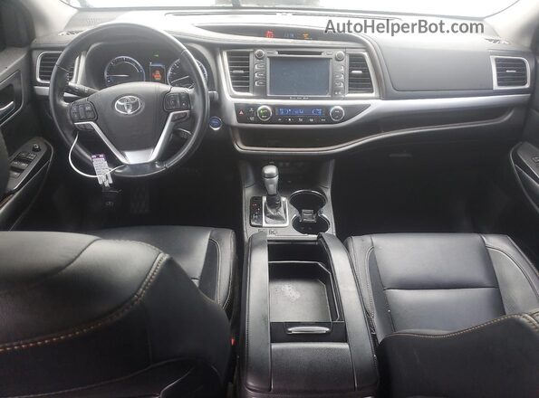 5TDJGRFH1JS045884 2018 TOYOTA HIGHLANDER HYBRID White Dashboard view