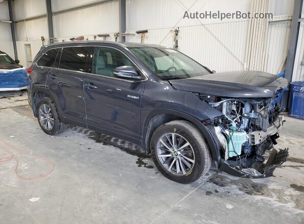 5TDJGRFH7JS044674 2018 TOYOTA HIGHLANDER HYBRID Blue 