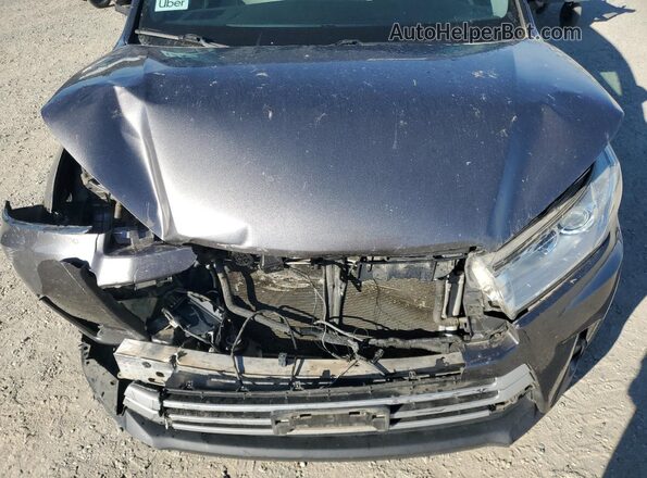 5TDJGRFH7JS052046 2018 TOYOTA HIGHLANDER HYBRID Gray 