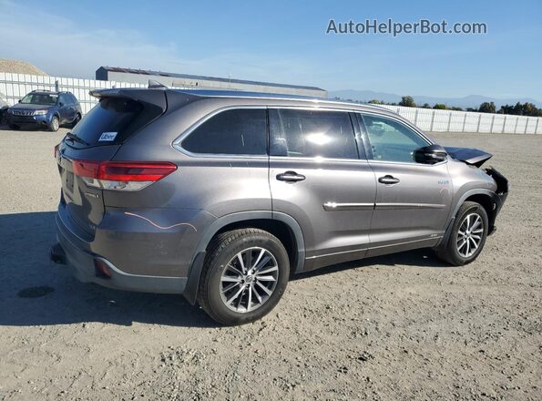 5TDJGRFH7JS052046 2018 TOYOTA HIGHLANDER HYBRID Gray 