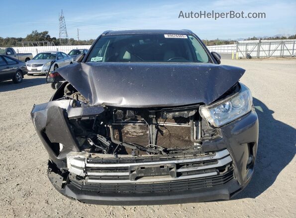 5TDJGRFH7JS052046 2018 TOYOTA HIGHLANDER HYBRID Gray 