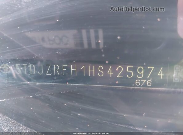 5TDJZRFH1HS425974 2017 TOYOTA LE Brown Engine compartment view