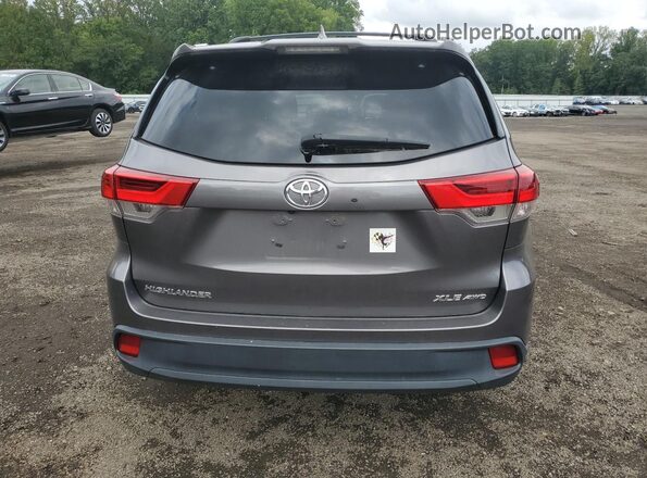 5TDJZRFH4JS869940 2018 TOYOTA HIGHLANDER Gray უკანა ხედი