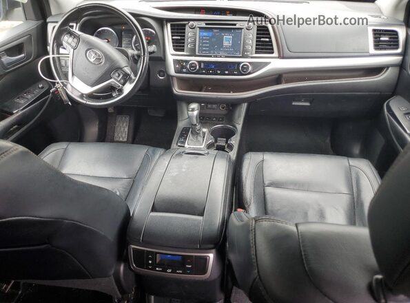 5TDJZRFH4JS869940 2018 TOYOTA HIGHLANDER Gray წინა პანელის ხედი