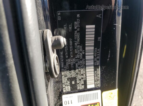 5TDKK3DC7GS710870 2016 TOYOTA LE Black Панорамний вид салону 360°