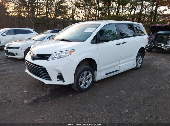 5TDZZ3DC5LS065141 2020 TOYOTA SIENNA White წინა მარცხენა ხედი სამი მეოთხედიდან
