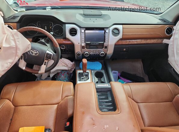 5TFAY5F17LX929205 2020 TOYOTA TUNDRA Maroon Dashboard view