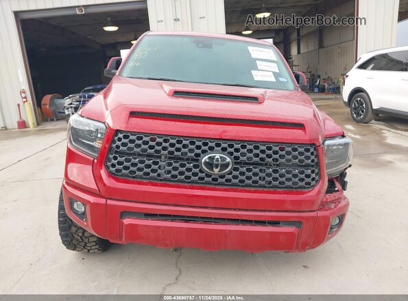 5TFEY5F12MX283848 2021 TOYOTA TUNDRA Red Вид задньої частини салону
