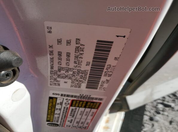 5TFJA5DB1NX038751 2022 TOYOTA LIMITED White Widok naklejki z numerem VIN
